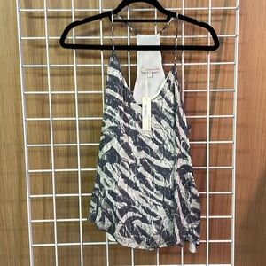 Lavender Brown Ivory/Grey tank top. Size small. NWT